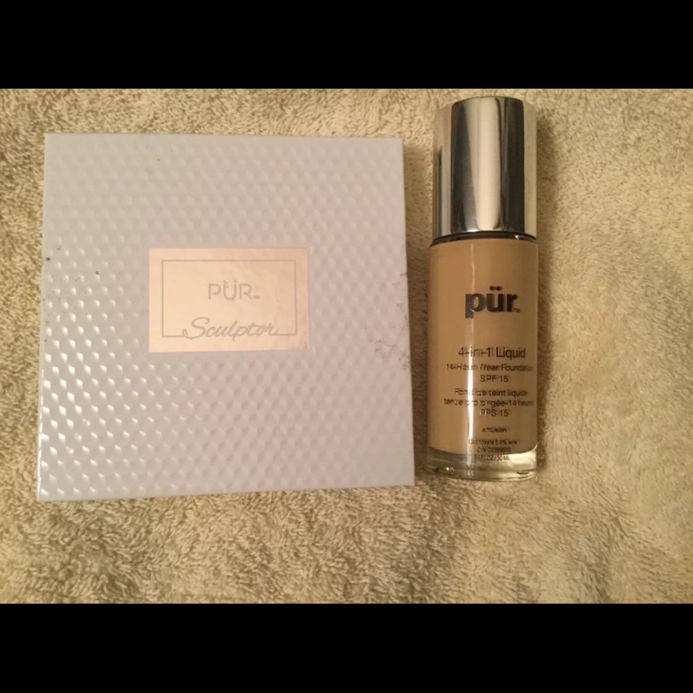 Pur 4 In 1 Foundation & Pur Highlighter Bundle NIB